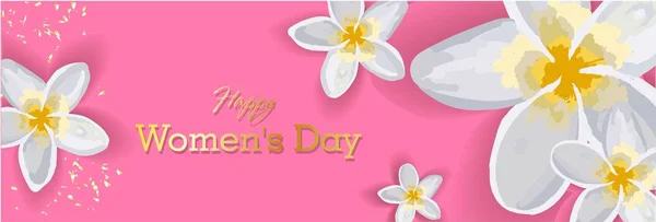 Quadratische Postkarte zum internationalen Frauentag am 8. März, dem Frühlingsanfang. rosa Blüten. gazania und gerbera.spring ferien. — Stockvektor