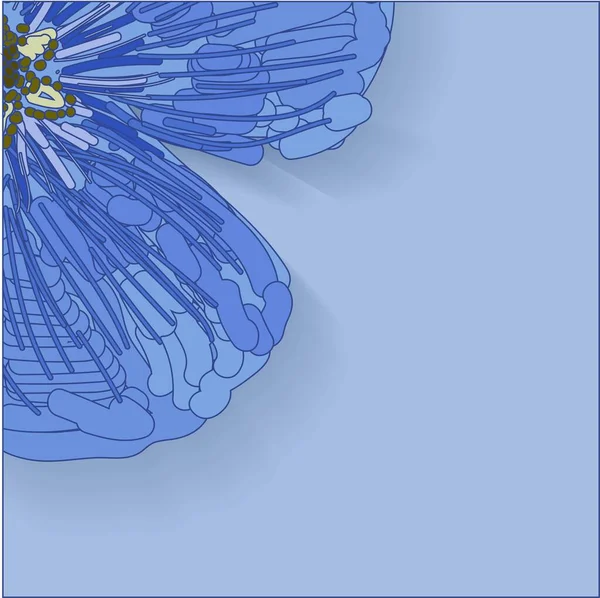 Шаблон для создания открыток, рекламы и приглашений. Просто вставьте текст. Instagram format .Flower blue macro .. — стоковое фото
