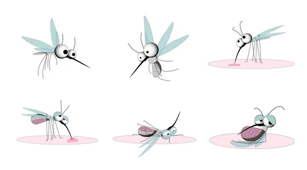 Insekt Mygga Och Skadedjur Illustration För Motbjudande Olja Spray Och — Stock vektor