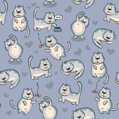 sevimli kediler desen