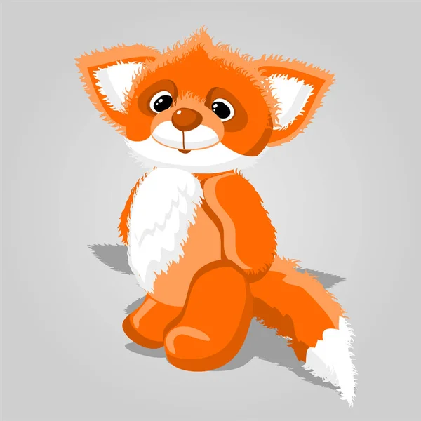 Rode toy fox — Stockvector