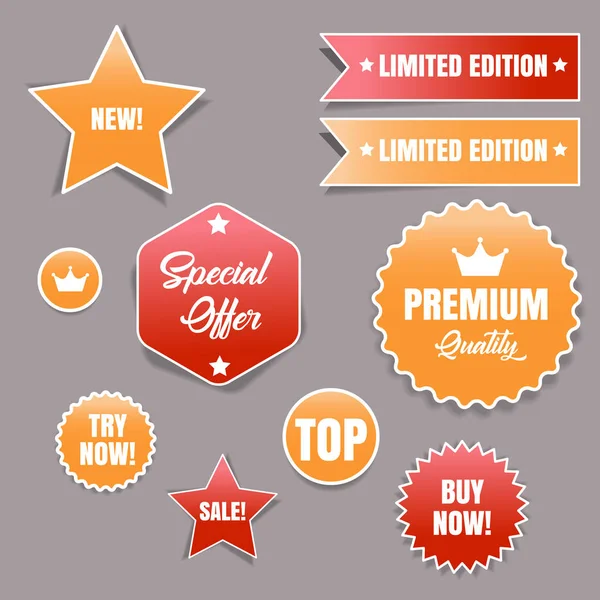 etiket ve rozet seti