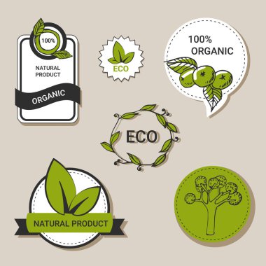 Organik etiketler seti
