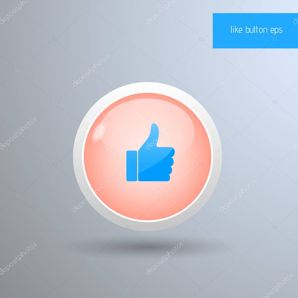 Isolated like button illustration