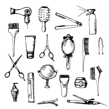 Kuaförlük araçlarına ve ürünleri