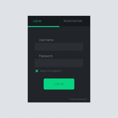 oturum açma formunu düz tasarım