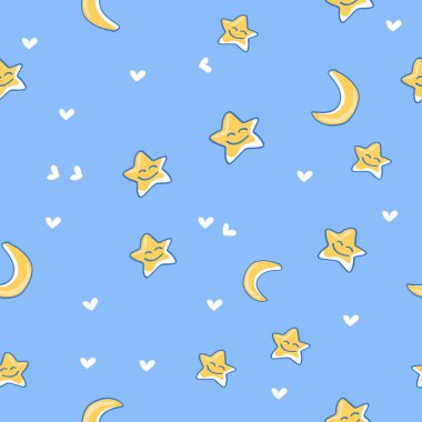 Dikişsiz şirin yıldız desen