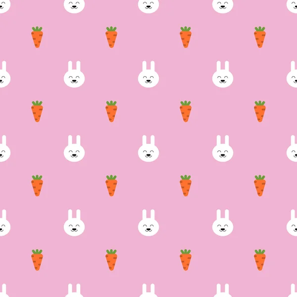 Patrón Sin Costuras Con Conejos Zanahorias — Vector de stock
