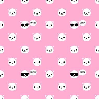 Sevimli kedilerle kusursuz desen