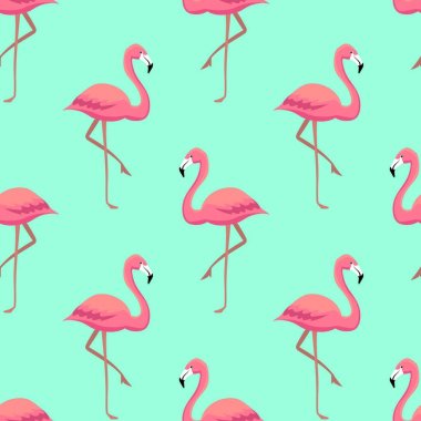  Pembe flamingolar seamless modeli