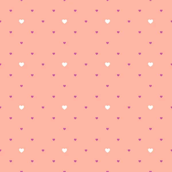 Simple Seamless Pattern Hearts — Stock Vector