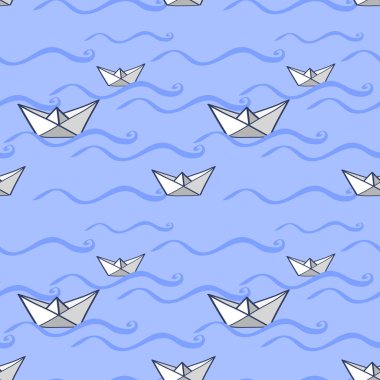 Kağıttan teknelerle kusursuz desen