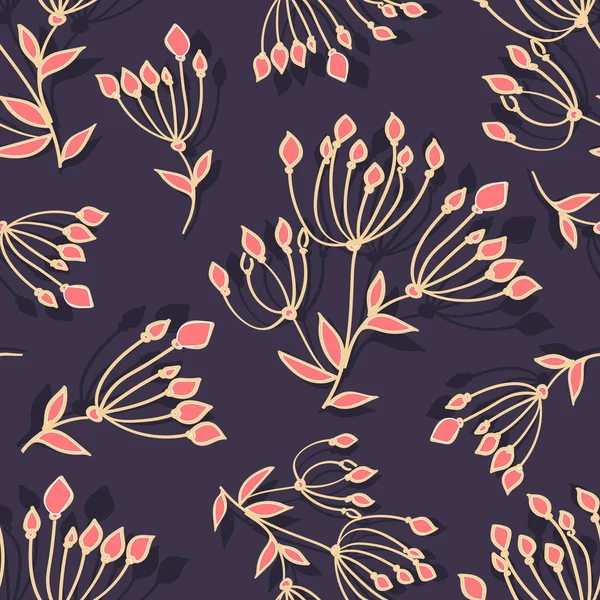 Floral Seamless Pattern Illustration — Stock Vector