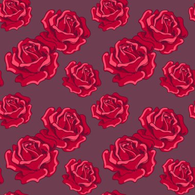 Güllerle kusursuz desen