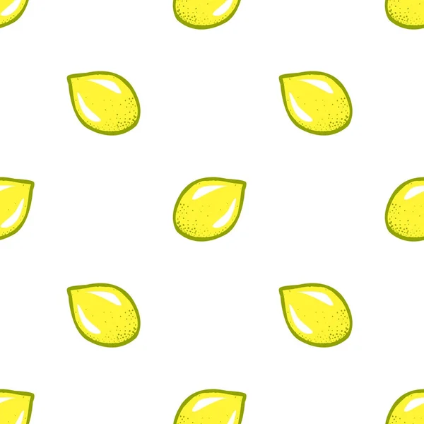Zitrone Nahtlose Musterillustration — Stockvektor