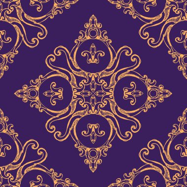 Damasko retro seamless modeli 