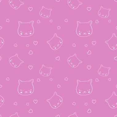 Şirin kediler pürüzsüz desen