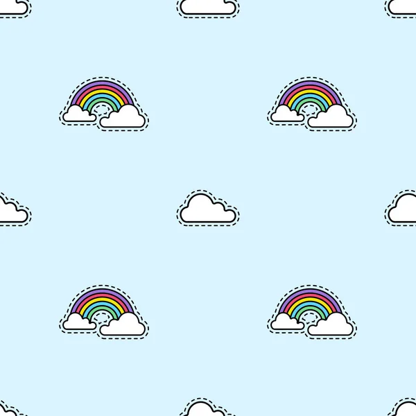 Gökkuşağı ve bulutlar ile Seamless Modeli
