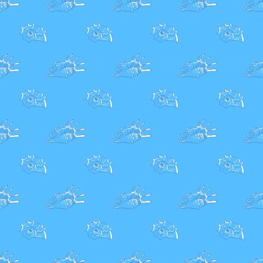 Deniz kabuklarını Dikişsiz desen illüstrasyon