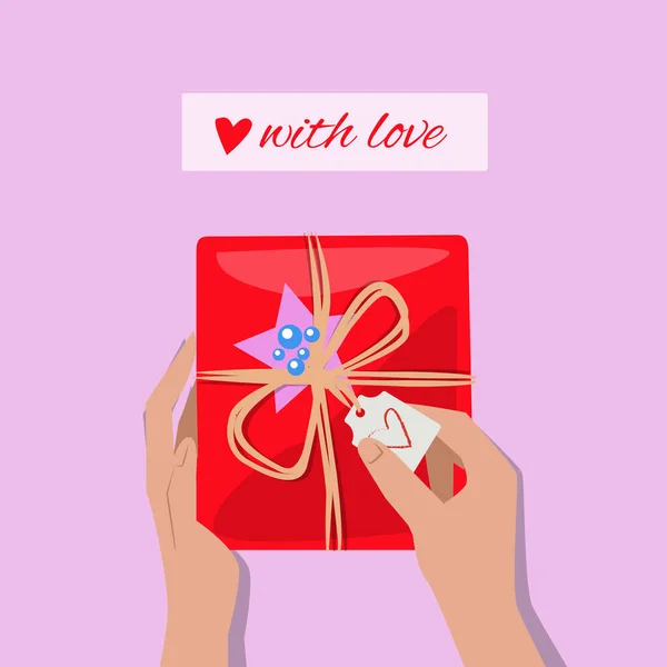 eller illüstrasyon hediye