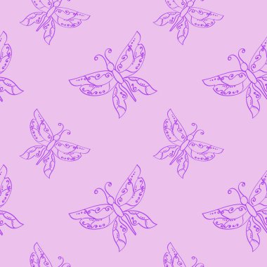 Kelebeklerle kusursuz desen