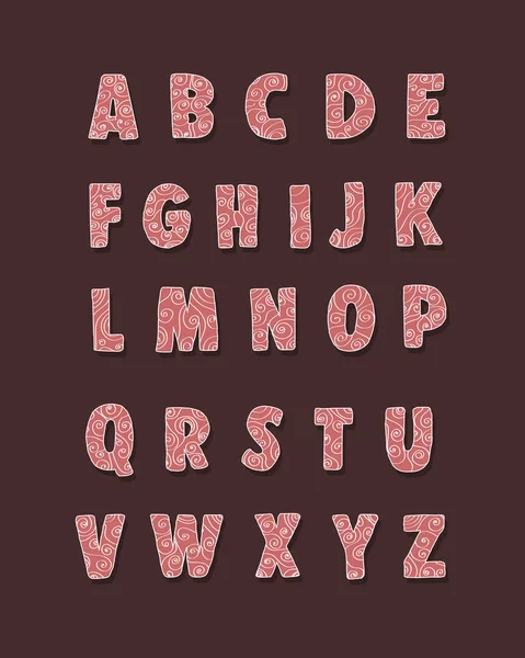 Alphabet Tracé Stylisé Vectoriel — Image vectorielle