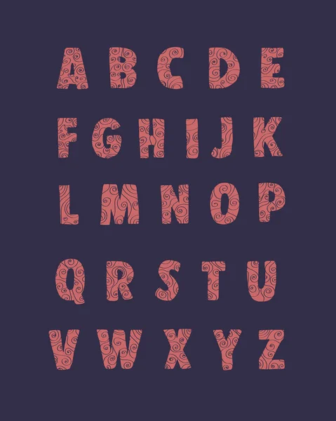 Alphabet Tracé Stylisé Vectoriel — Image vectorielle