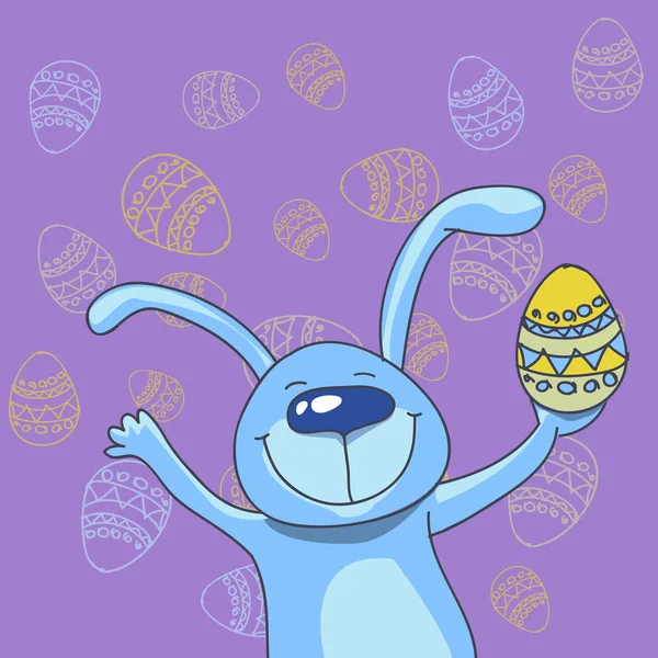Happy Easter Card Bunny — Stock Vector