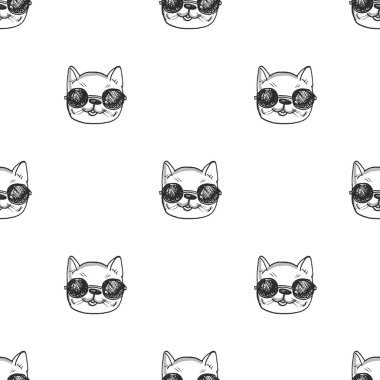 Şirin kediler pürüzsüz desen