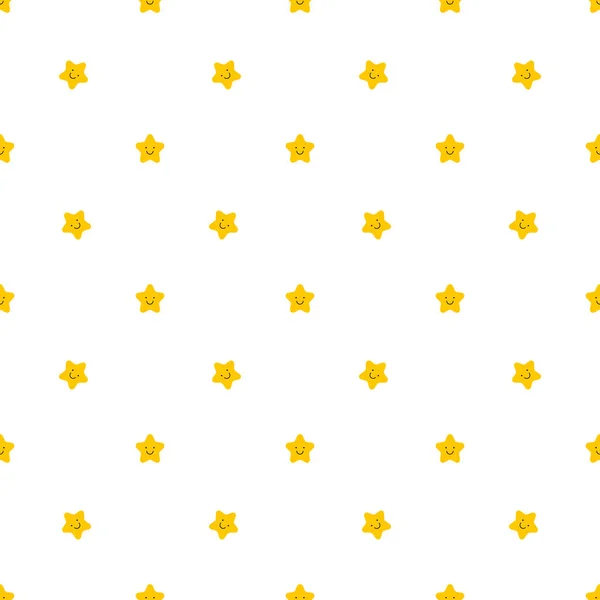 Nahtloses Muster Mit Niedlichen Sternen — Stockvektor