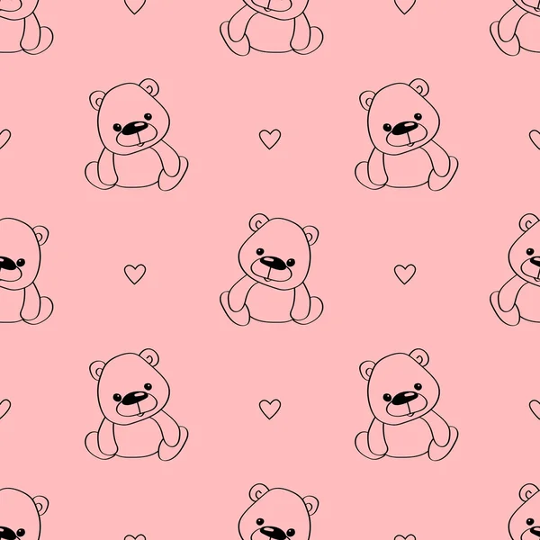 seamless pattern with cute bears