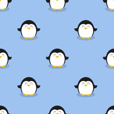 Sevimli penguen vektörü kusursuz desen