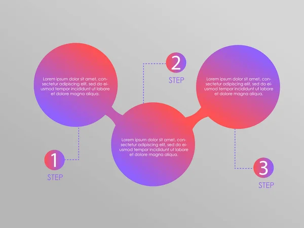 Современный Инфографический Шаблон Шагами Кругах — стоковый вектор