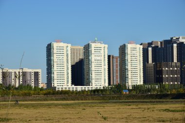 Kazakistan 'ın başkenti Astana' daki modern binalar (Nur-Sultan)