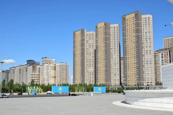 Nowoczesny Budynek Astanie Stolicy Kazachstanu — Zdjęcie stockowe