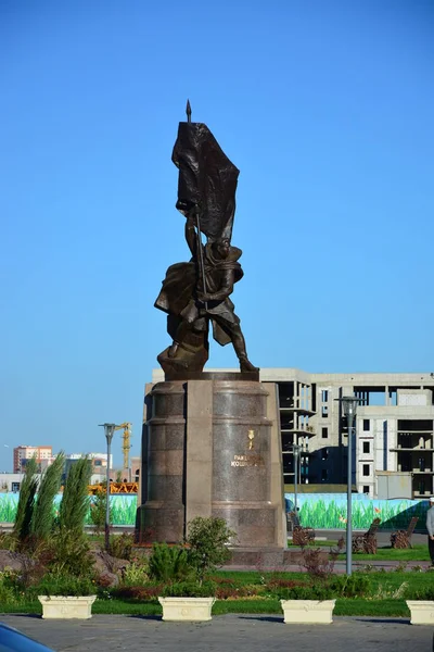 Monument War Hero Koshkarbaev Astana — Stock Photo, Image