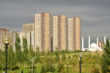 Görünümünde Astana, Kazakistan, Expo 2017 dizi başkenti