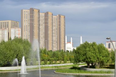 Görünümünde Astana, Kazakistan, Expo 2017 dizi başkenti