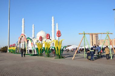 Görünümünde Astana, Kazakistan, Expo 2017 dizi başkenti