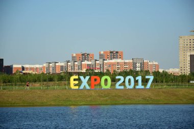 Görünümünde Astana, Kazakistan, Expo 2017 dizi başkenti