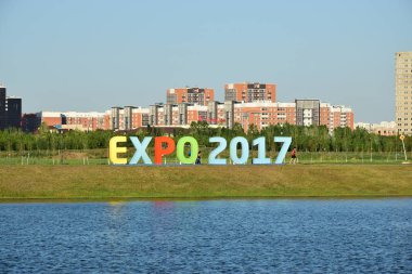 Görünümünde Astana, Kazakistan, Expo 2017 dizi başkenti