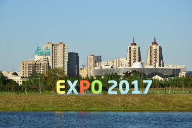 Görünümünde Astana, Kazakistan, Expo 2017 dizi başkenti