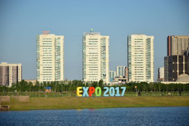 Görünümünde Astana, Kazakistan, Expo 2017 dizi başkenti