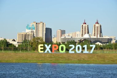 Görünümünde Astana, Kazakistan, Expo 2017 dizi başkenti