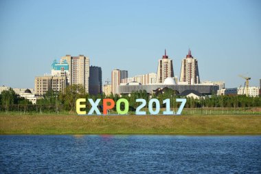 Görünümünde Astana, Kazakistan, Expo 2017 dizi başkenti