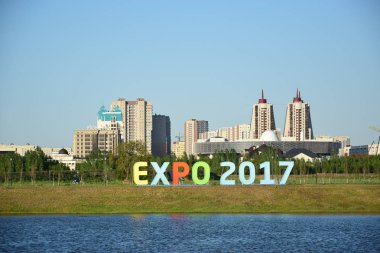Görünümünde Astana, Kazakistan, Expo 2017 dizi başkenti