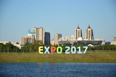 Görünümünde Astana, Kazakistan, Expo 2017 dizi başkenti