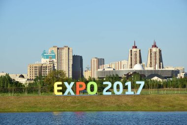 Görünümünde Astana, Kazakistan, Expo 2017 dizi başkenti