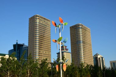 Görünümünde Astana, Kazakistan, Expo 2017 dizi başkenti