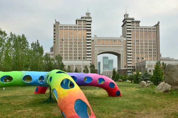 Widok Astanie Stolicy Kazachstanu Gospodarzem Expo 2017 — Zdjęcie stockowe